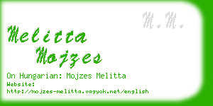 melitta mojzes business card